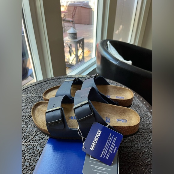 BIRKENSTOCK ARIZONA SOFT FOOTBED SANDALS IN BLUE 38 EU (7 US) narrow fit - Picture 8 of 12